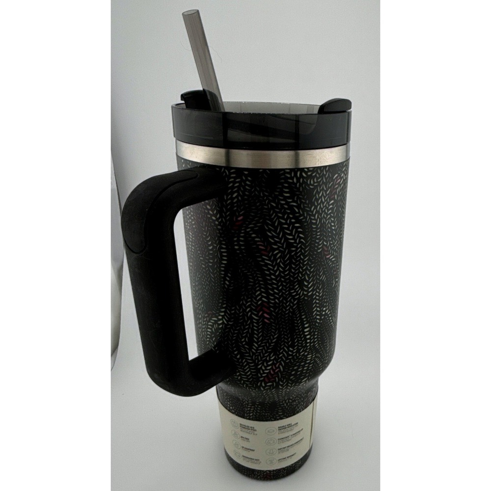Stanley x CALIA Quencher H2.0 40 oz Black Serpent FlowState Tumbler NWT - Picture 5 of 10